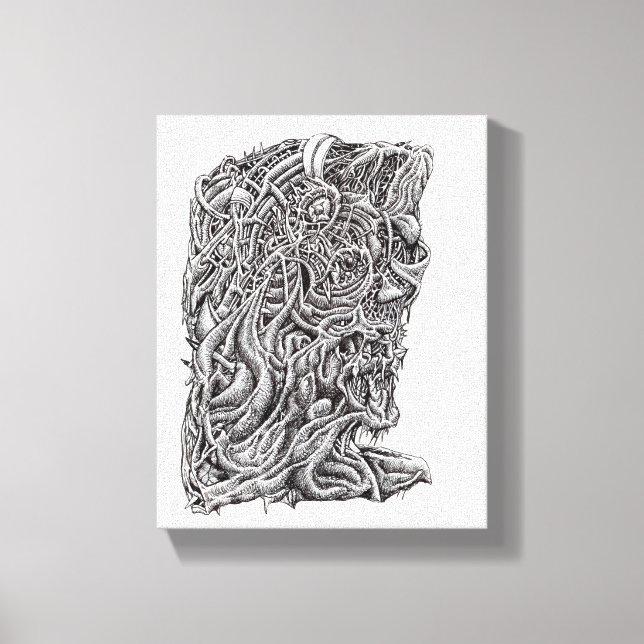 Innerbeastman, bläck teckning canvastryck (Framsida)