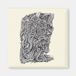 Innerbeastman, bläck teckning magnet