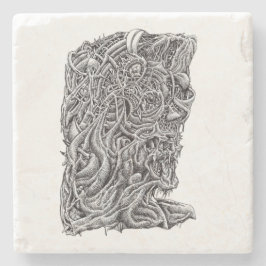 Innerbeastman, bläck teckning stenunderlägg