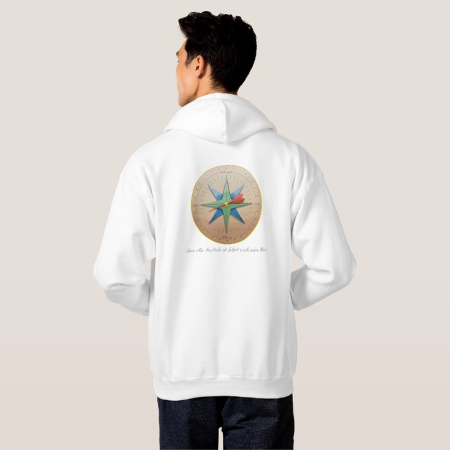 Innerer Kompass Hoodie Pullover (Hel baksida)