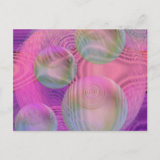 Innerflöde III - Fuchsia & Violet Abstrakt Galaxy Vykort