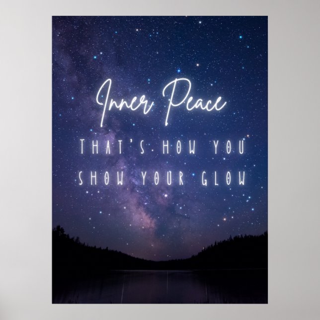 Innerfred - Motiverande utskrift av Starry Glow Poster (Framsidan)