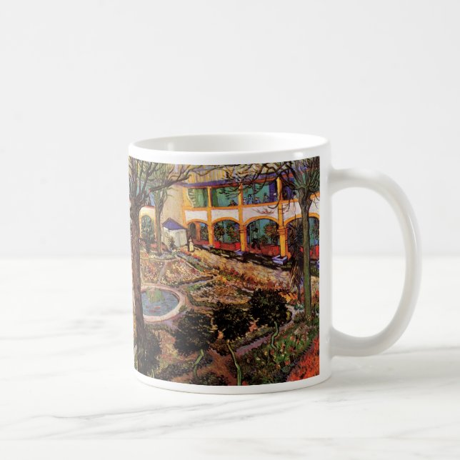 Innergård på sjukhuset i Arles av Vincent van Gogh Kaffemugg (Höger)