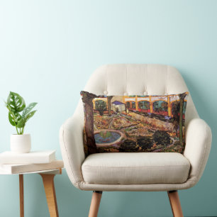 Innergård på sjukhuset i Arles av Vincent van Gogh Lumbarkudde