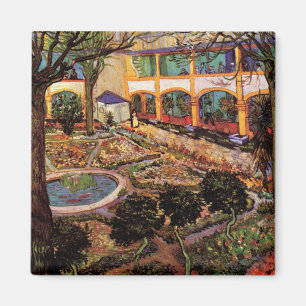 Innergård på sjukhuset i Arles av Vincent van Gogh Magnet