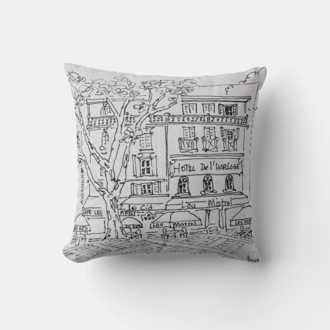 Innergårdscafé | Hotel del'Horloge, Avignon Kudde (Framsida)