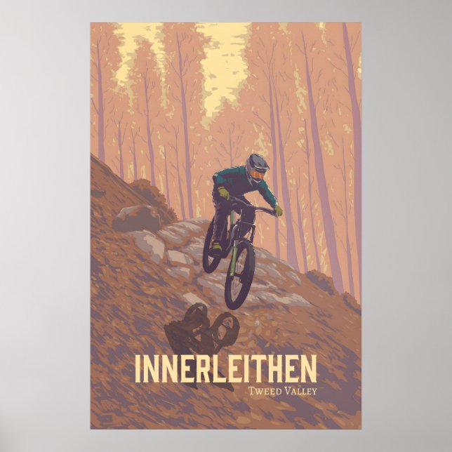 Innerleithen Mountainbike-reseskylt Poster (Framsidan)