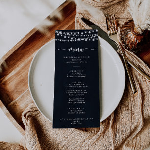 Innermeny för Ljus med Rustic String Calligraphy Meny