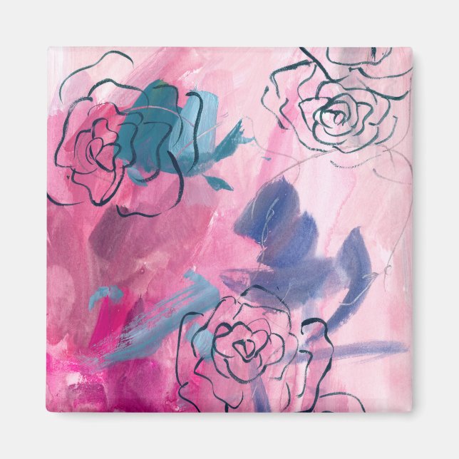 Innermusik - Blommigt Sketch Magnet (Framsidan)