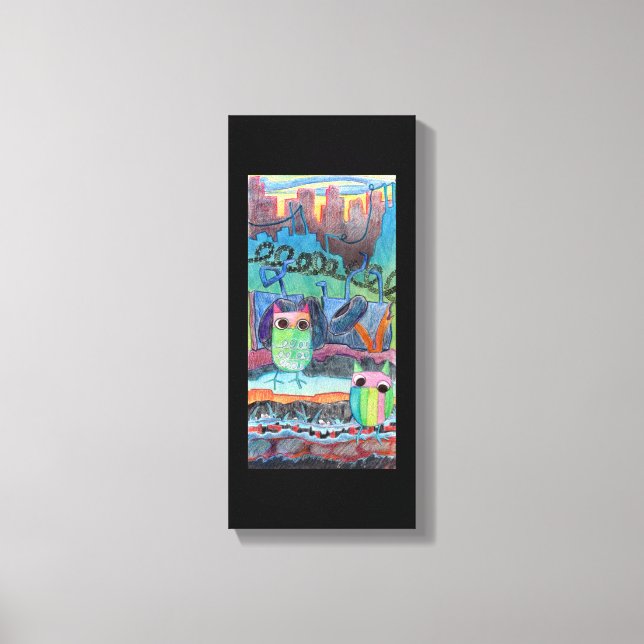 innerstaden uggla canvastryck (Framsida)