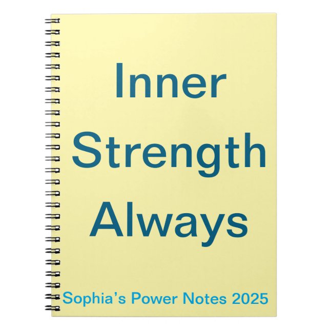 Innerstyrka alltid - present från mental hälsa anteckningsbok (Framsidan)