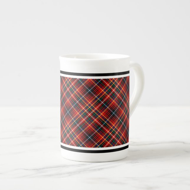 Innes Family Tartan Red and Black Play Benporslin Mugg (Framsida höger)