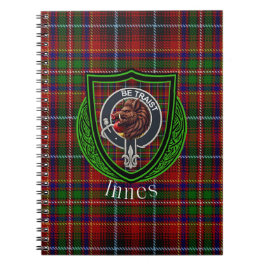 Innes Scottish Clan Tartan & Crest Anteckningsbok