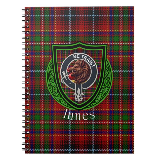 Innes Scottish Clan Tartan & Crest Anteckningsbok (Framsidan)