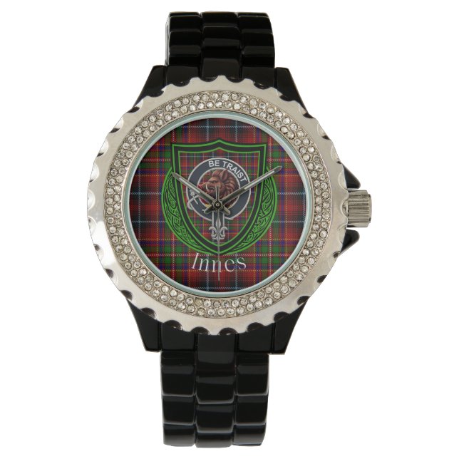 Innes Scottish Clan Tartan & Crest Armbandsur (Framsida)