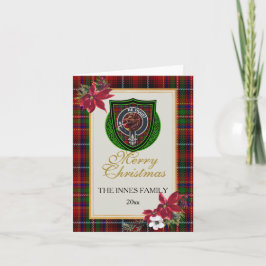 Innes Scottish Clan Tartan & Crest Kort