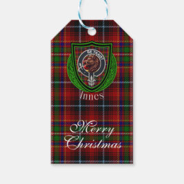 Innes Scottish Clan Tartan & Crest Presentetikett