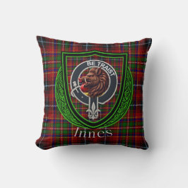 Innes skotska klan tartan & vapen kudde