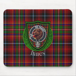 Innes skotska klan tartan & vapen musmatta