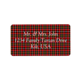 Innes Tartan Label Adressetikett