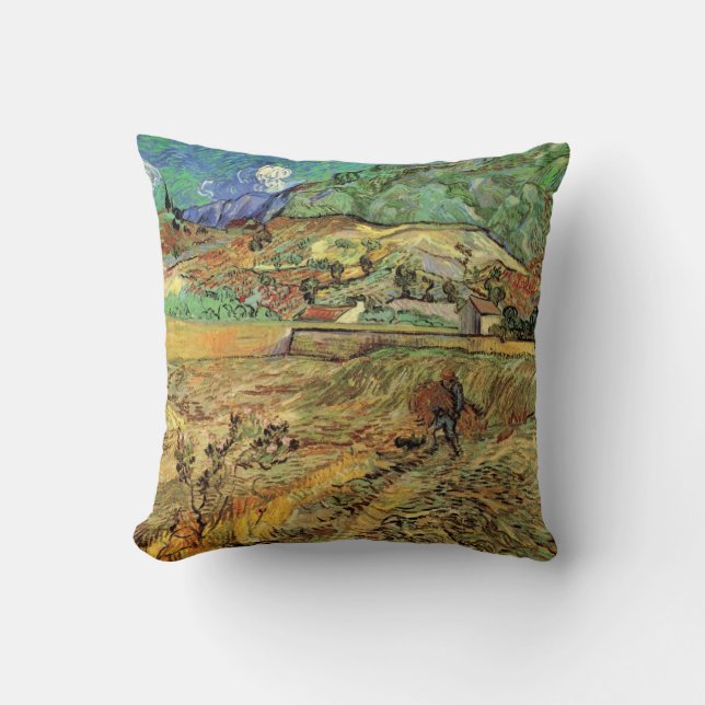 Innesluten Wheat Fält w Peasant av Vincent van Gog Kudde (Framsida)
