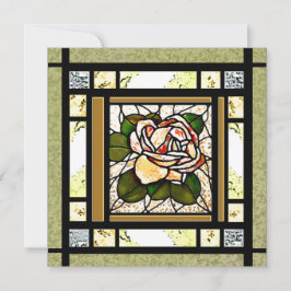 Inneslutet glastkort för guld Ro Art-dekor Julkort