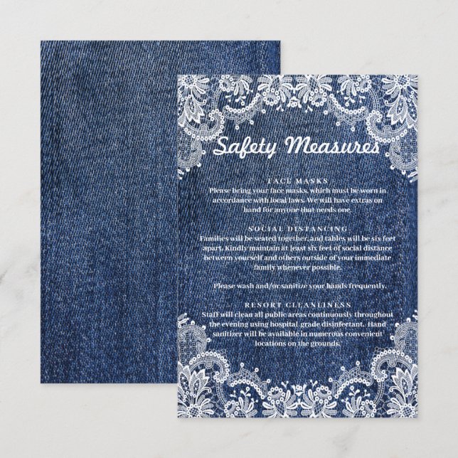 Inneslutning av säkerhetsåtgärderna Blue Jean Deni (Fram/baksida)