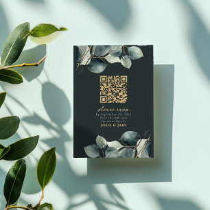 Inneslutning för söt av Eucalyptus gren bröllop OS Tilläggskort