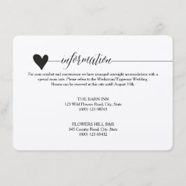 Inneslutning i Rustic Kraft Bröllop, hjärtkatygraf Tilläggskort