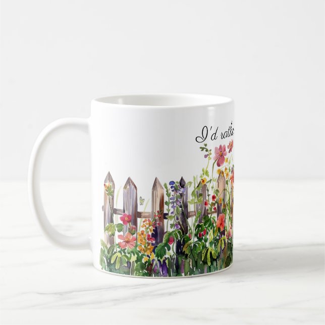 Inneslutning med blommor, jag skulle hellre vara  kaffemugg (Vänster)