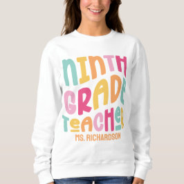 Innionde Klass-lärarfärgad retro-text T Shirt