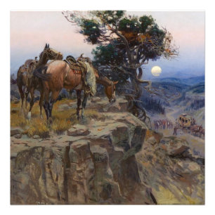 "Innocent Allies" av Charles M Russell Fototryck