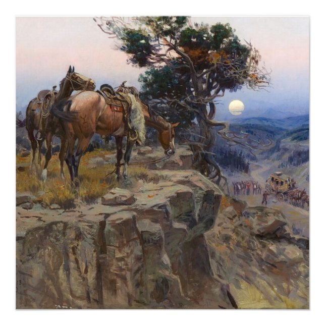 "Innocent Allies" av Charles M Russell Fototryck (Framsidan)