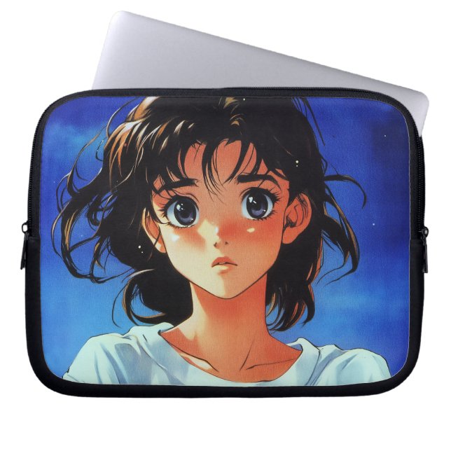 Innocent Gaze Anime Girl Laptop sleeve (Framsidan)