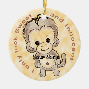 Innocent Monkey Julgransprydnad Keramik