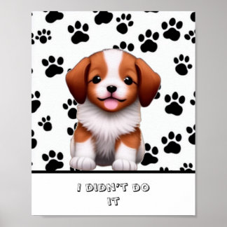 Innocent puppy poster