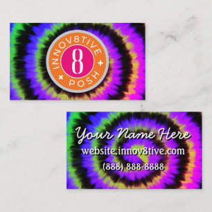 Innov8tive + Posh mörk tie dye Visitkort