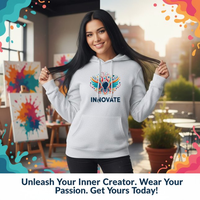 Innovate Lightbulb Color Splash Art  T Shirt (Innovate Lightbulb Color Splash Art Design)