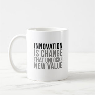 Innovation är ändring kaffemugg
