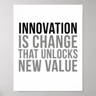 Innovation är ändring som låser nytt upp värderar poster