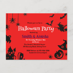 Innovation Vuxen Red Background Halloween fest Helg Vykort