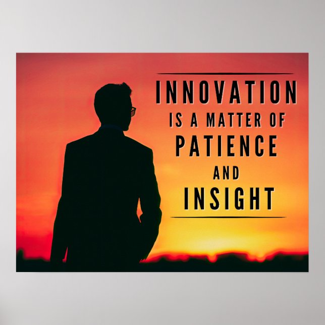Innovationens tålamod - inspiration poster (Framsidan)