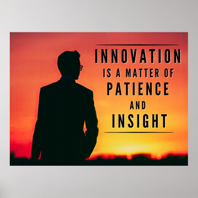Innovationens tålamod - inspiration poster (Framsidan)