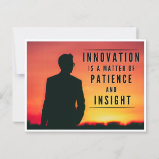 Innovationens tålamod - inspiration vykort