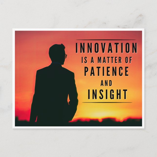 Innovationens tålamod - inspiration vykort (Framsida)
