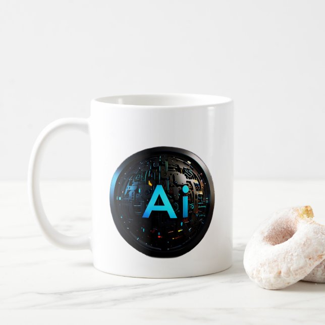 "Innovativ AI-vision" Kaffemugg (Med munk)