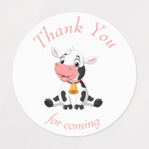 Innovativ Rosa Cow Klistermärke
