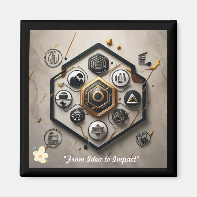 Innovativa konstnärliga visioner magnet (Framsidan)