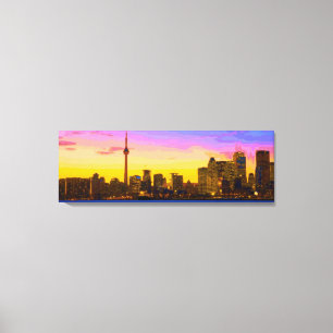 InnovativeDezynz "TDOT SKYLINE"-arbetsytekonst Canvastryck