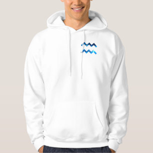 Innovativt vattenflöde - elektrisk blått hoodie